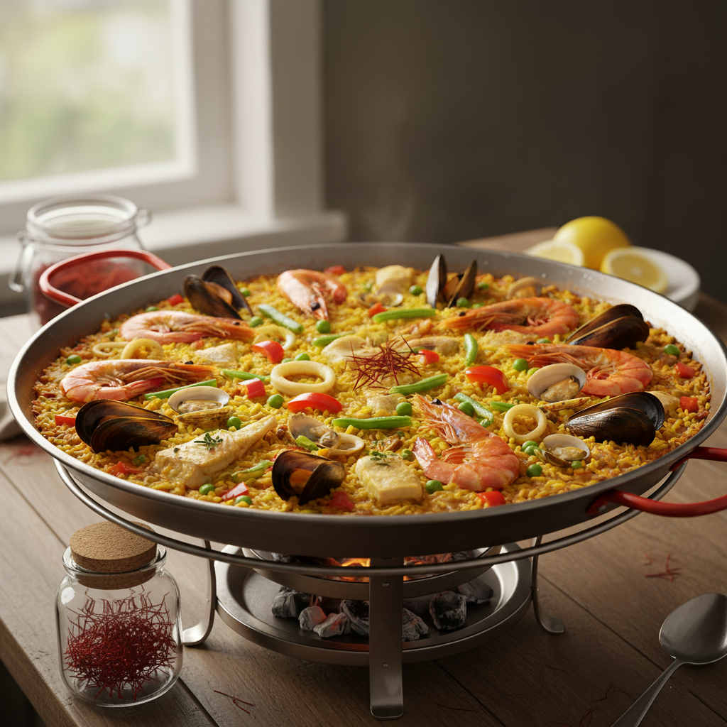 Spanish Paella - Authentic Spanish recipe with saffron